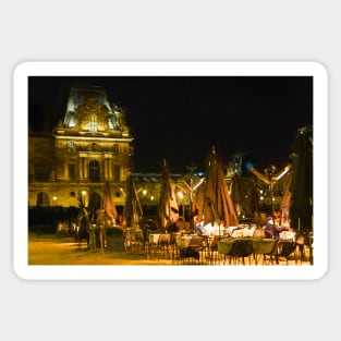 Impressionist View of Dining Out In Paris Sticker